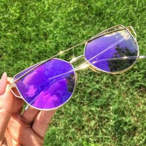 💫6 Pack PurpleMirrored+Gold Cateye sunglasses